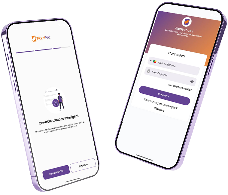 Application mobile TicketNid - Billetterie en ligne pour événements au Bénin